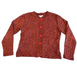 Vintage Y2K‎ Dressbarn Marled Knit Cardigan – Size L